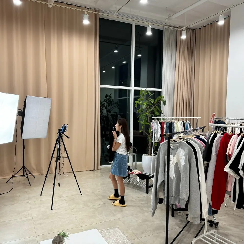 라이브 방송 스튜디오 세팅